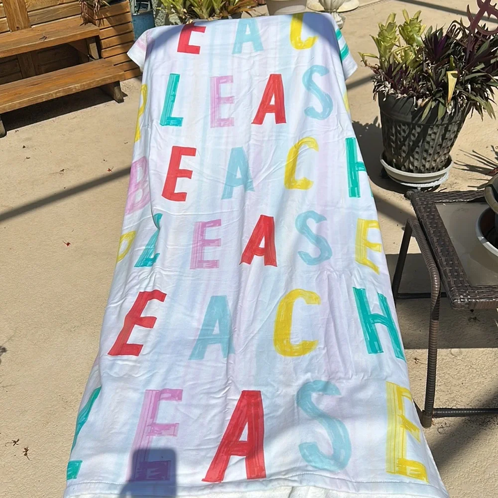 100% Cotton Beach Towel 40”X70” New
